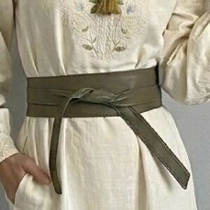 Brave Brown Leather Nida / Manana Wrap Obi Kimono Belt - O/S 🇨🇦